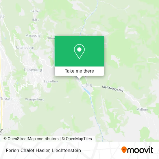 Ferien Chalet Hasler map