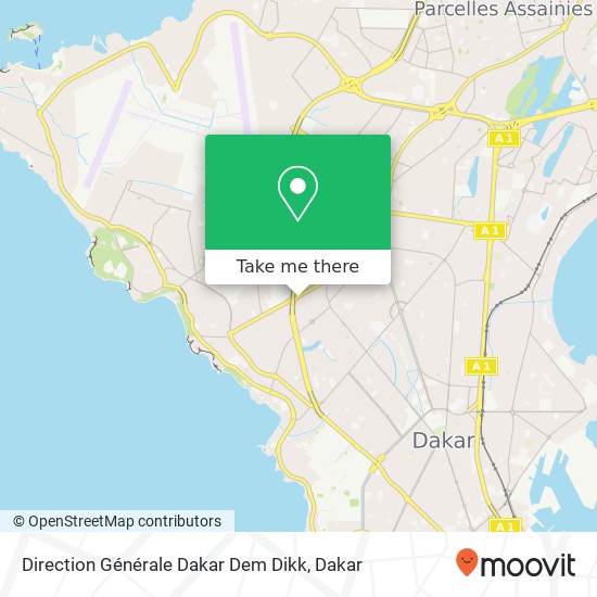 Direction Générale Dakar Dem Dikk map