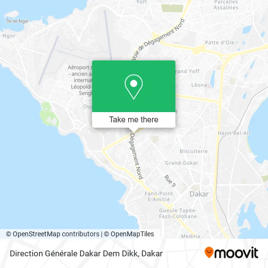 Direction Générale Dakar Dem Dikk map
