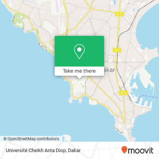 Université Cheikh Anta Diop map
