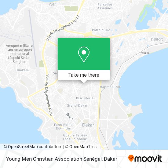 Young Men Christian Association Sénégal map