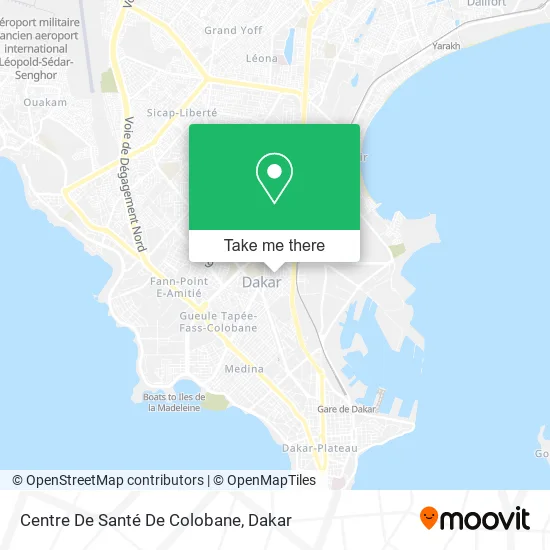 Centre De Santé De Colobane map
