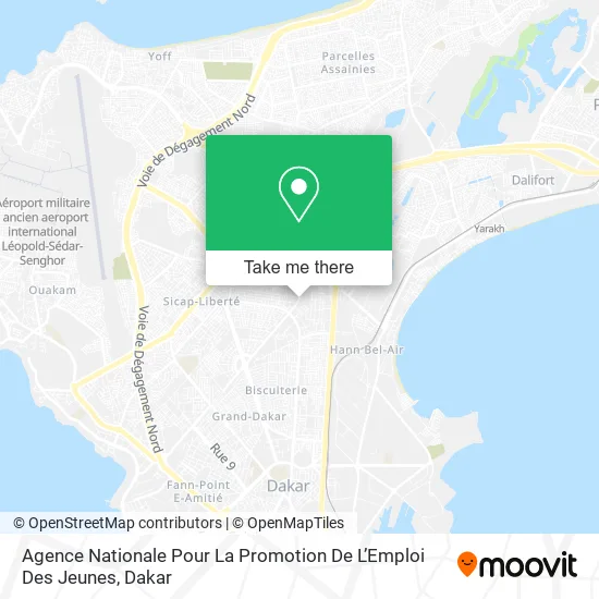 Agence Nationale Pour La Promotion De L’Emploi Des Jeunes map