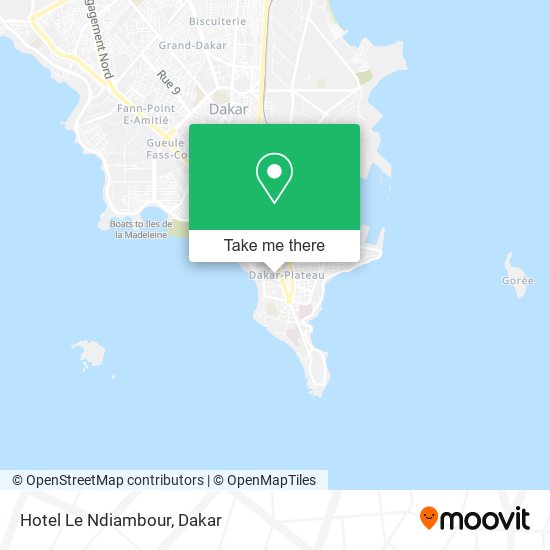 Hotel Le Ndiambour map