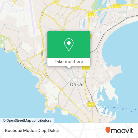 Boutique Modou Diop map