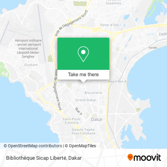 Bibliothèque Sicap Liberté map