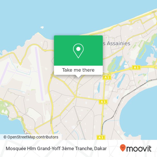 Mosquée Hlm Grand-Yoff 3ème Tranche map