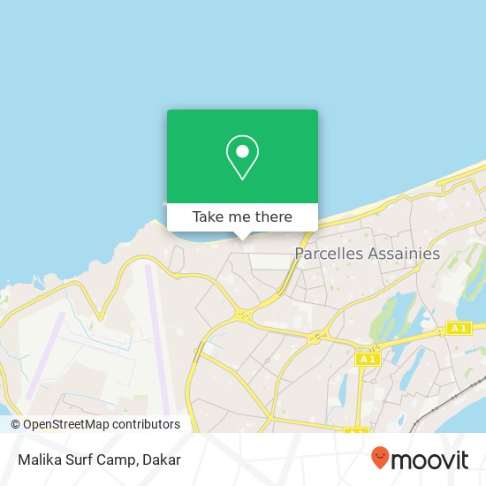 Malika Surf Camp map