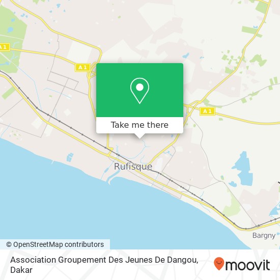 Association Groupement Des Jeunes De Dangou map