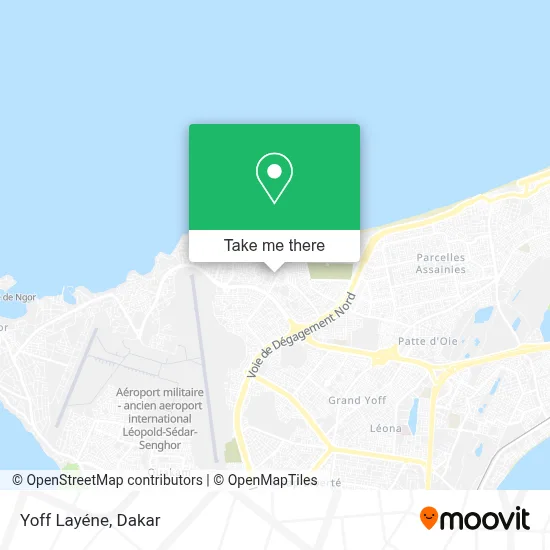 Yoff Layéne map
