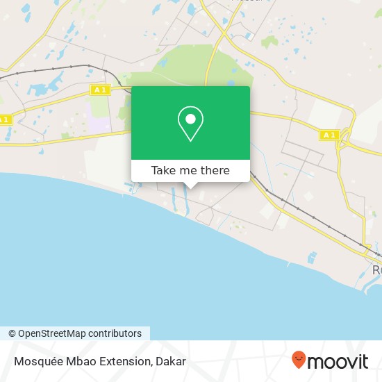 Mosquée Mbao Extension map