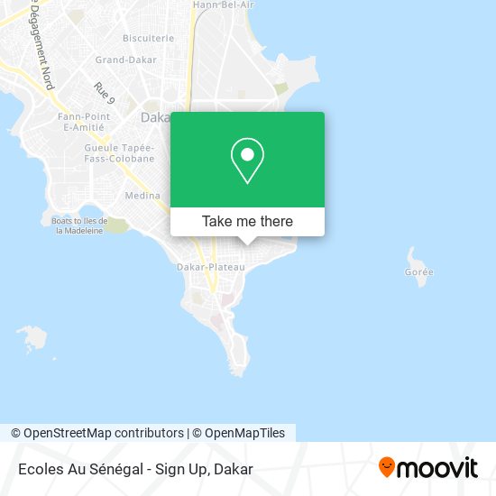 Ecoles Au Sénégal - Sign Up map