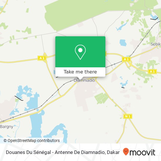 Douanes Du Sénégal - Antenne De Diamnadio map