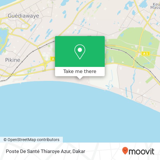 Poste De Santé Thiaroye Azur map