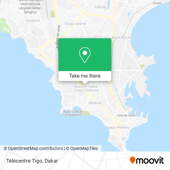 Télécentre Tigo map