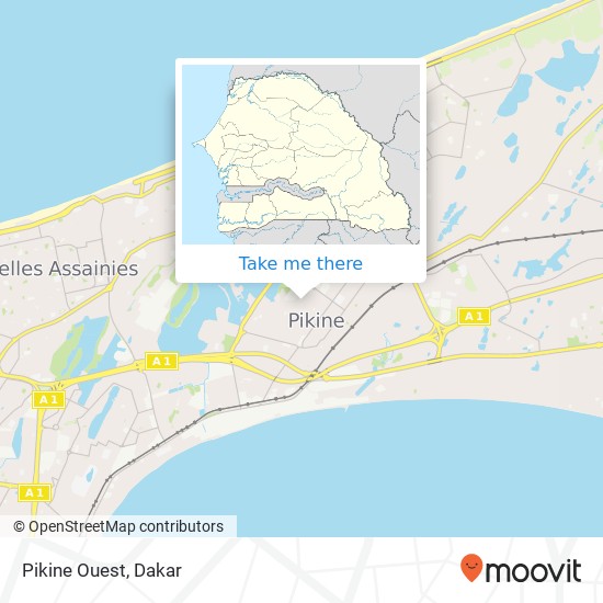 Pikine Ouest map