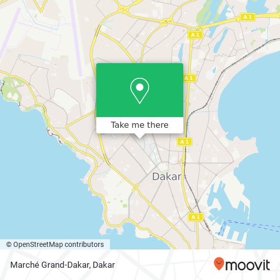 Marché Grand-Dakar map