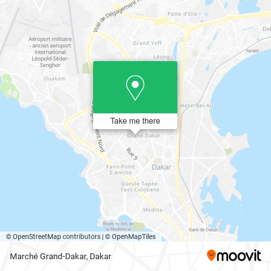 Marché Grand-Dakar map