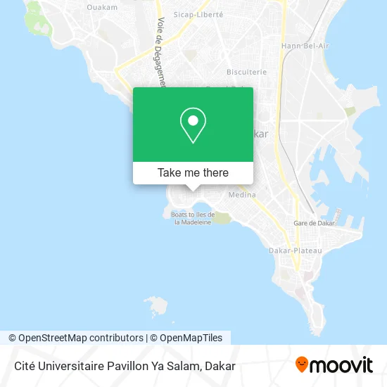 Cité Universitaire Pavillon Ya Salam map