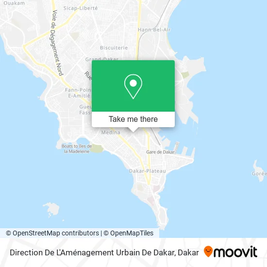 Direction De L'Aménagement Urbain De Dakar map
