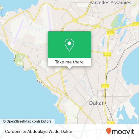 Cordonnier Abdoulaye Wade map