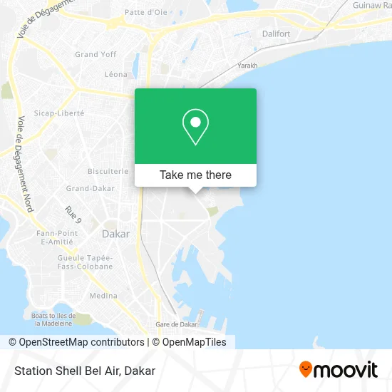 Station Shell Bel Air map