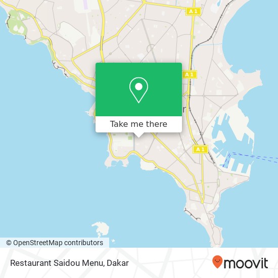 Restaurant Saidou Menu map