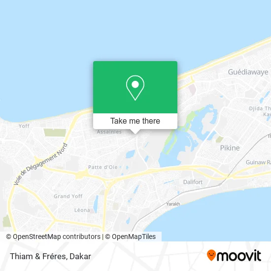 Thiam & Fréres map