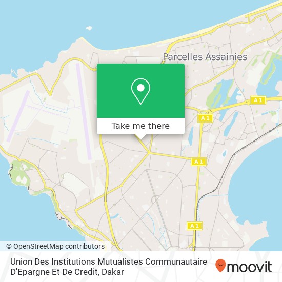 Union Des Institutions Mutualistes Communautaire D'Epargne Et De Credit map