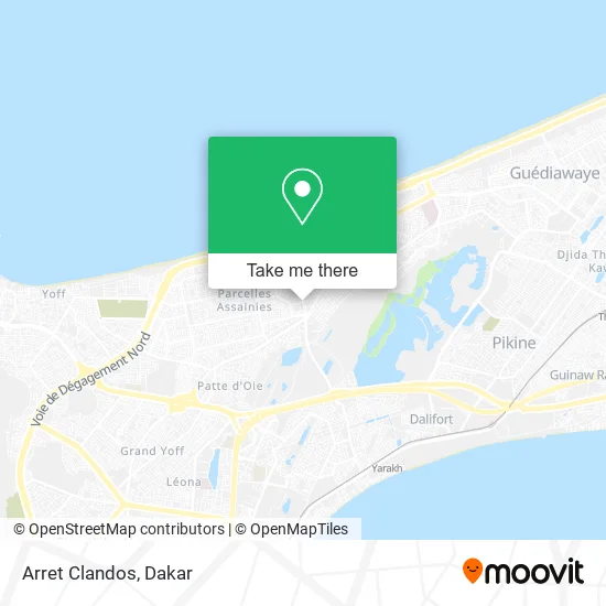 Arret Clandos map