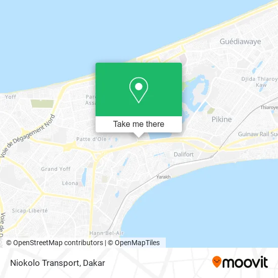 Niokolo Transport map