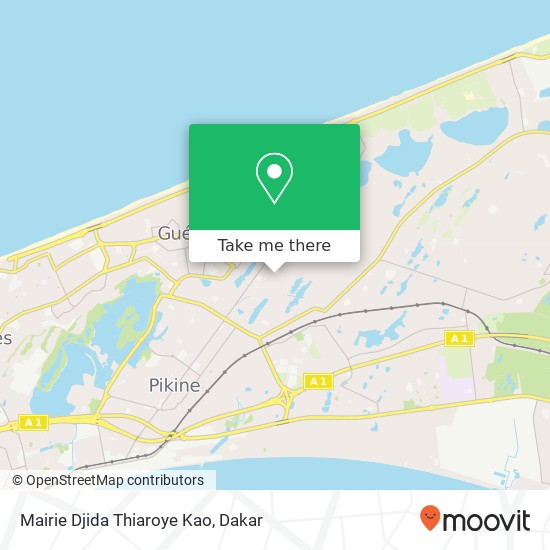 Mairie Djida Thiaroye Kao map