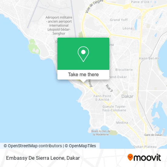 Embassy De Sierra Leone map