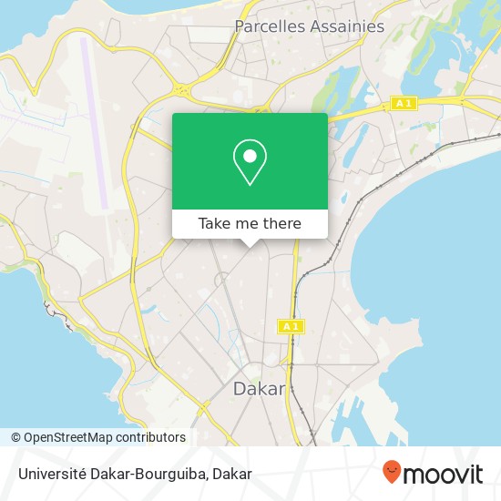 Université Dakar-Bourguiba map