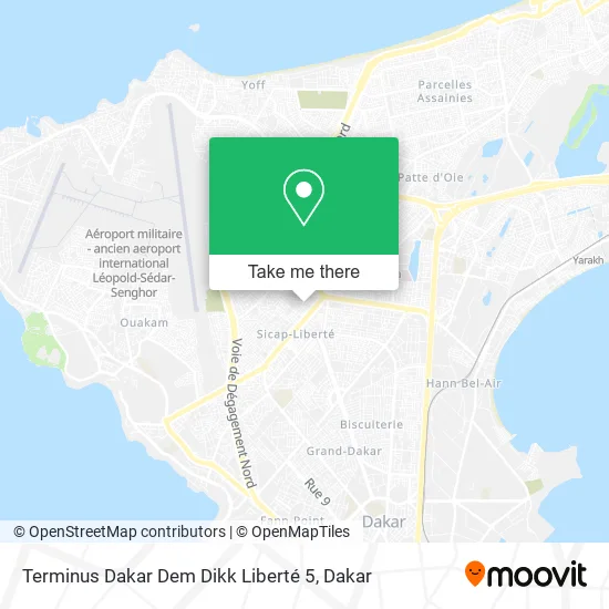 Terminus Dakar Dem Dikk Liberté 5 map