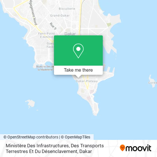 Ministère Des Infrastructures, Des Transports Terrestres Et Du Désenclavement map