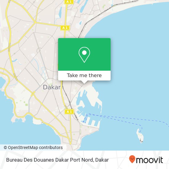 Bureau Des Douanes Dakar Port Nord map