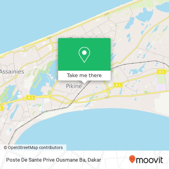 Poste De Sante Prive Ousmane Ba map