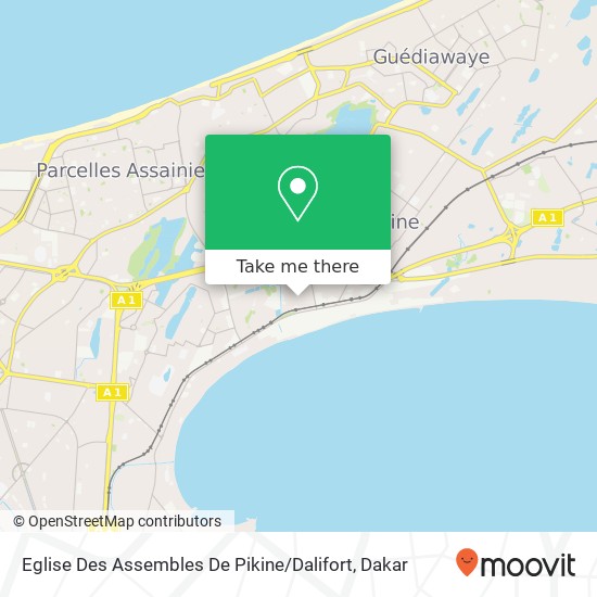 Eglise Des Assembles De Pikine / Dalifort map