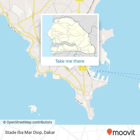 Stade Iba Mar Diop map