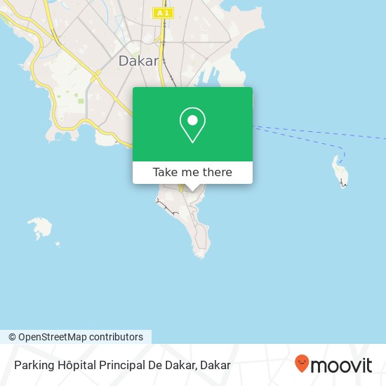 Parking Hôpital Principal De Dakar map