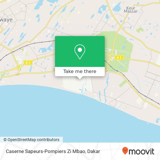 Caserne Sapeurs-Pompiers Zi Mbao map