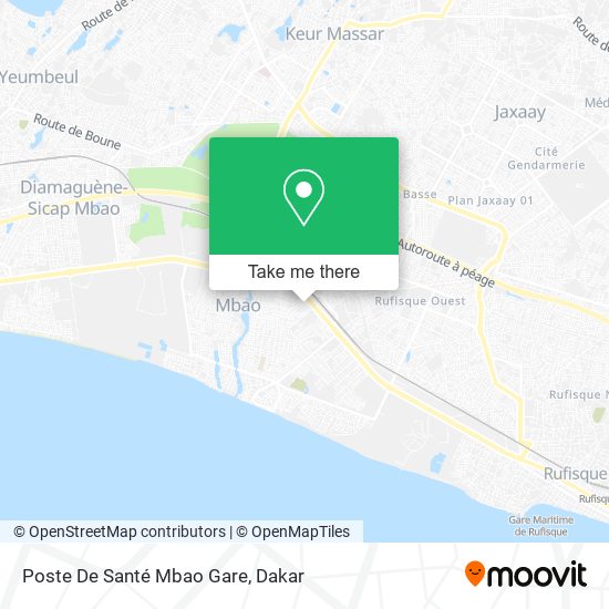 Poste De Santé Mbao Gare map