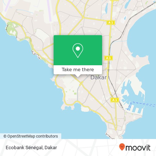 Ecobank Sénégal map