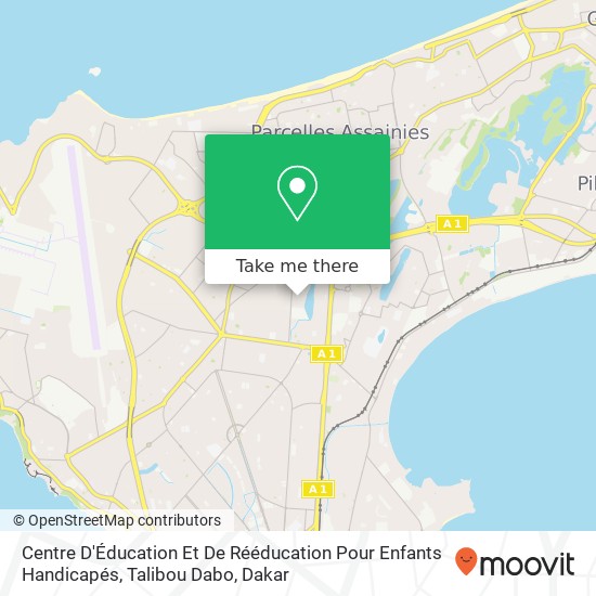 Centre D'Éducation Et De Rééducation Pour Enfants Handicapés, Talibou Dabo map