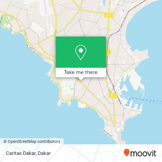 Caritas Dakar map