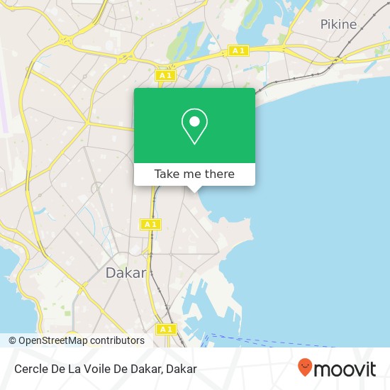 Cercle De La Voile De Dakar map