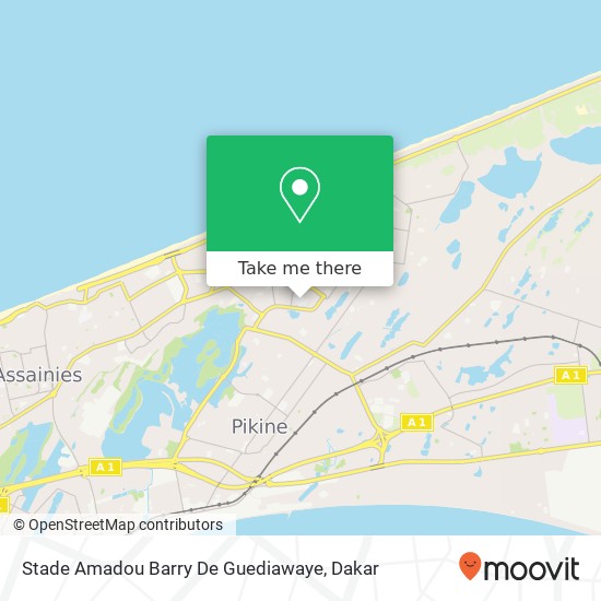 Stade Amadou Barry De Guediawaye map
