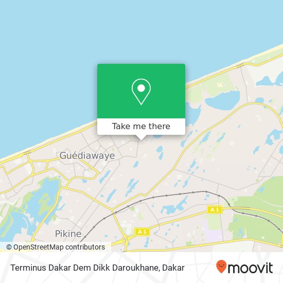 Terminus Dakar Dem Dikk Daroukhane map