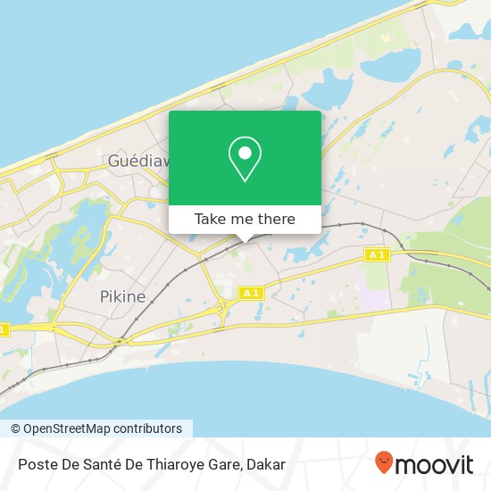 Poste De Santé De Thiaroye Gare map